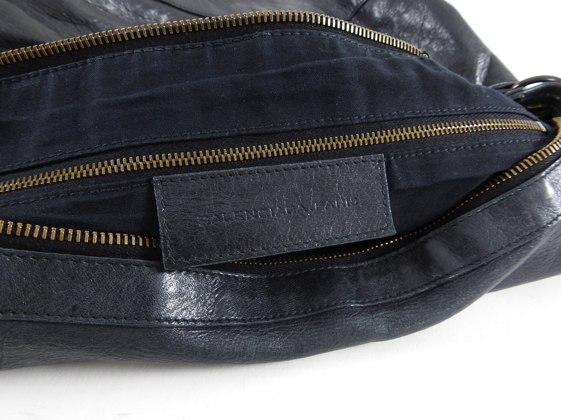 Balenciaga Chevre Charcoal Ink Grey Day Bag