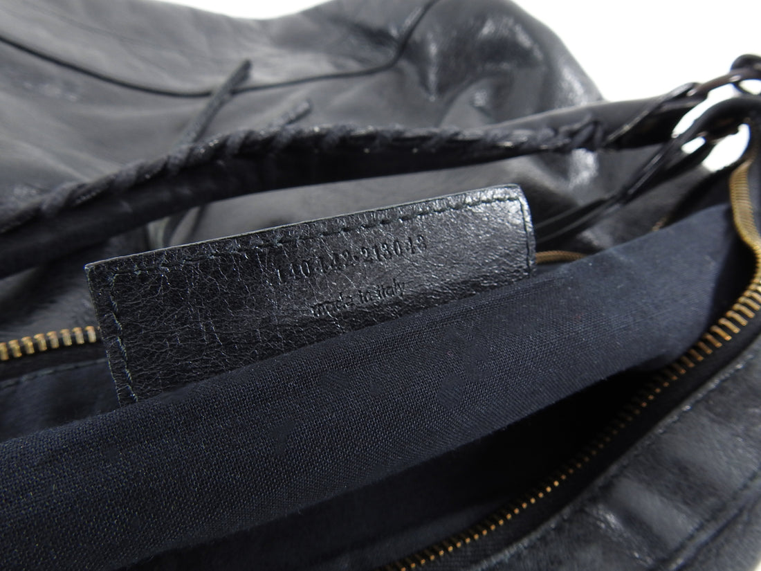 Balenciaga Chevre Charcoal Ink Grey Day Bag