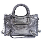 Balenciaga Limited Edition Micro Silver City Crossbody Bag