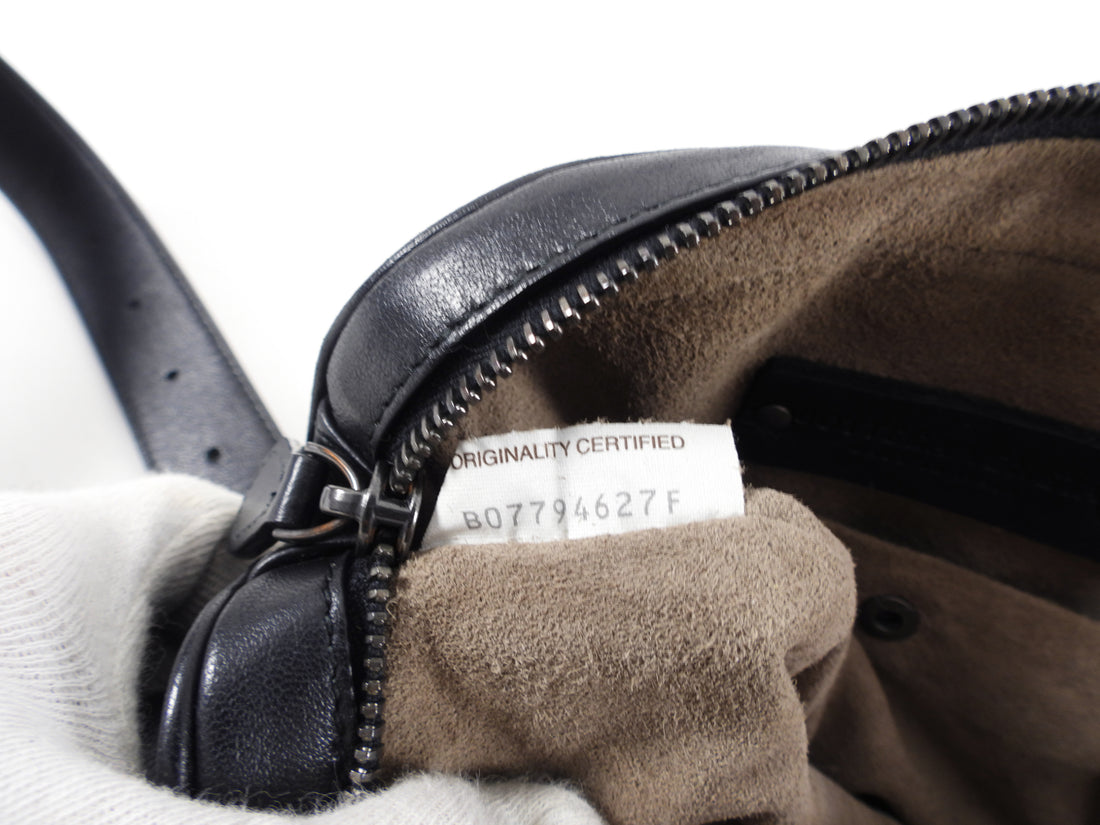 Bottega Veneta Intrecciato Leather Black Belt Bag