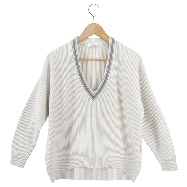 Brunello Cucinelli Cashmere V Neck Sweater - Buy and Slay