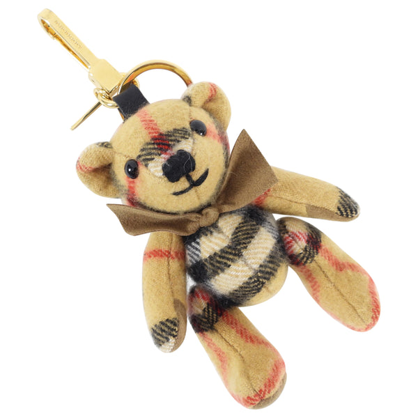 Burberry Bright Cornflower Blue Check Cashmere Thomas Bear Charm - Yoogi's  Closet