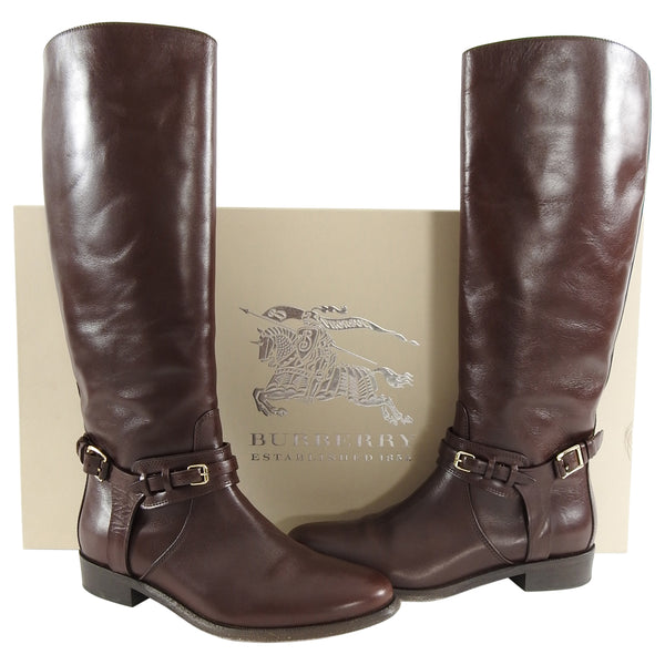 Burberry leather cheap riding boots