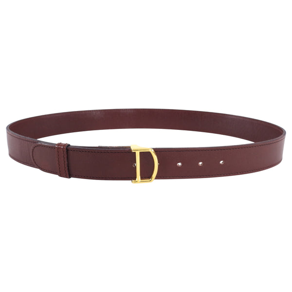 Cartier Les Must de Cartier Vintage Burgundy Leather Belt - 28-31