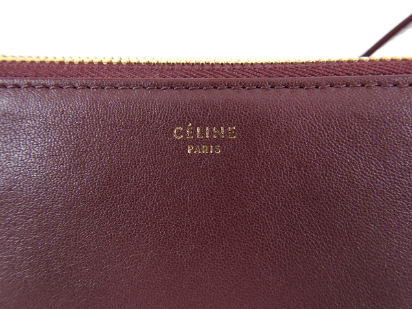 Celine Trio Crossbody Bag Leather Large Brown 761991