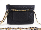 Chanel 22S Black Caviar Gold Logo Chain Belt Bag