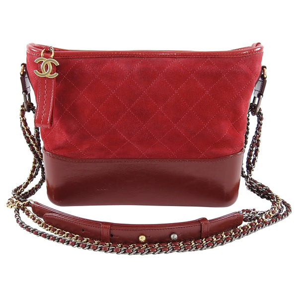 Chanel Red 2018 small Gabrielle sequin cross-body bag Leather ref.986908 -  Joli Closet