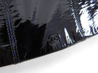 Chanel 2001 Fall Black Patent Leather Wide Waist Cincher Corset Belt