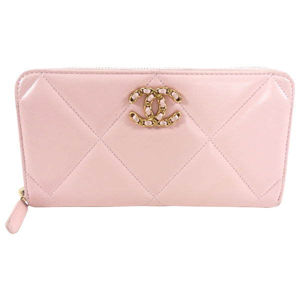 Chanel Pink Quilted Zip Wallet Zippy 4CC712K – Bagriculture