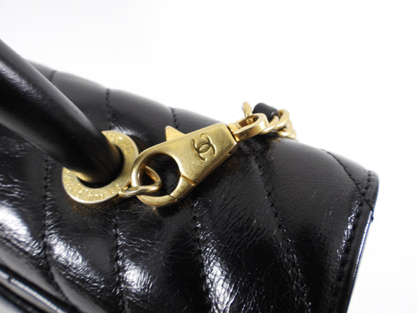 Coco handle faux fur handbag Chanel Black in Faux fur - 29600115