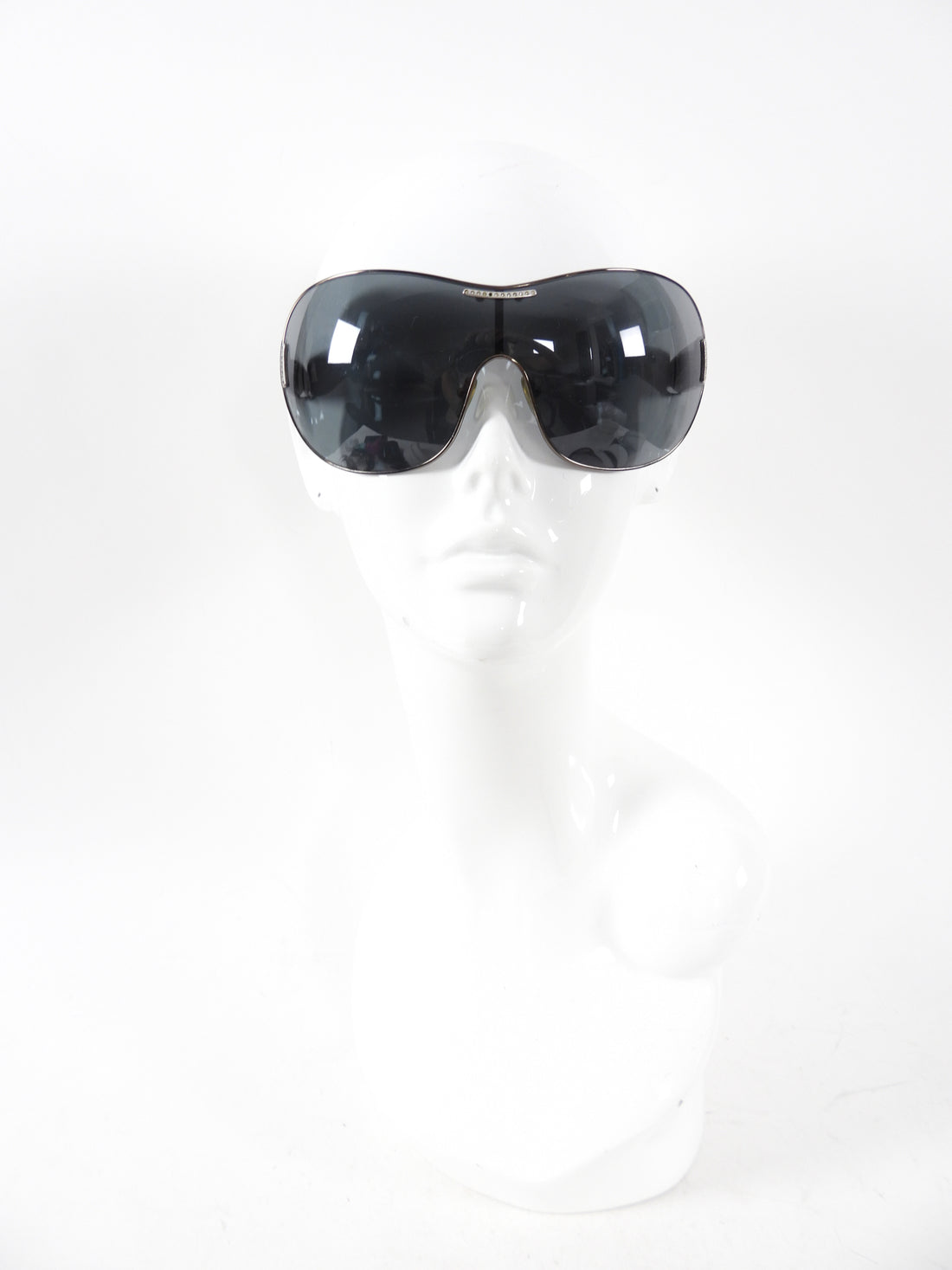 D&G Dolce and Gabbana Crystal Embellished Shield Wrap Sunglasses