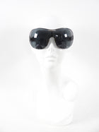 D&G Dolce and Gabbana Crystal Embellished Shield Wrap Sunglasses