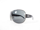 D&G Dolce and Gabbana Crystal Embellished Shield Wrap Sunglasses