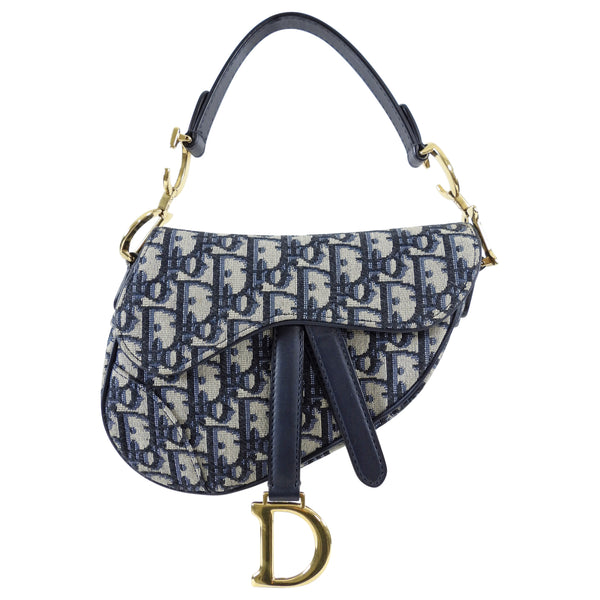 Dior Mini Saddle Bag Oblique Jacquard with Wide Shoulder Strap – I MISS YOU  VINTAGE