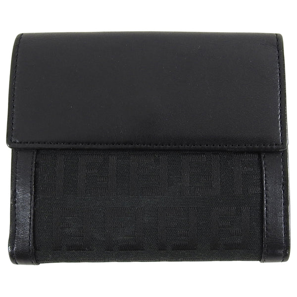 Fendi Black Monogram Zucca Logo Bifold Wallet – I MISS YOU VINTAGE
