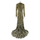 Giambattista Valli Haute Couture Fall 2011 Leopard and Feather Evening Gown