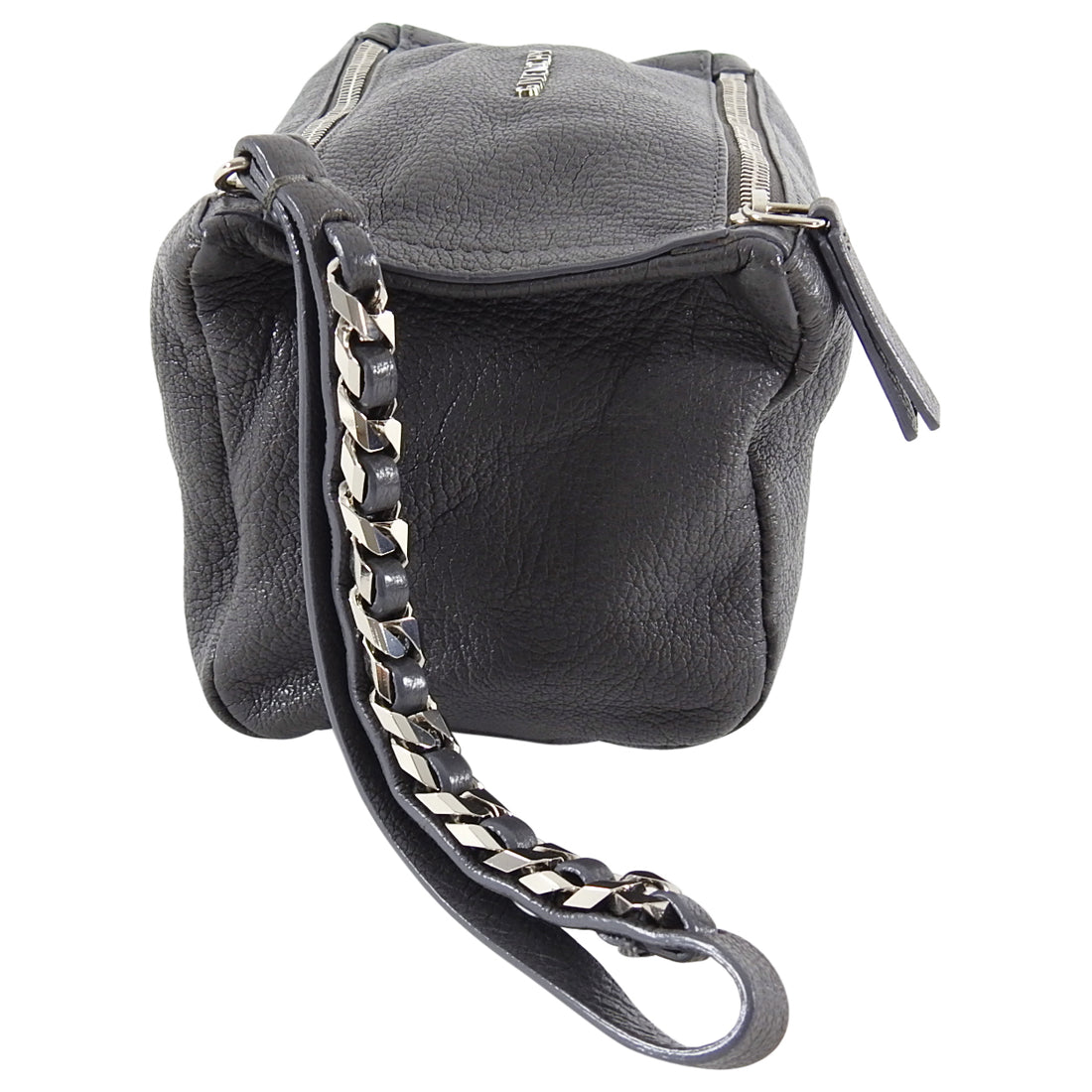 Givenchy Grey Mini Pandora Wristlet With Chain Strap