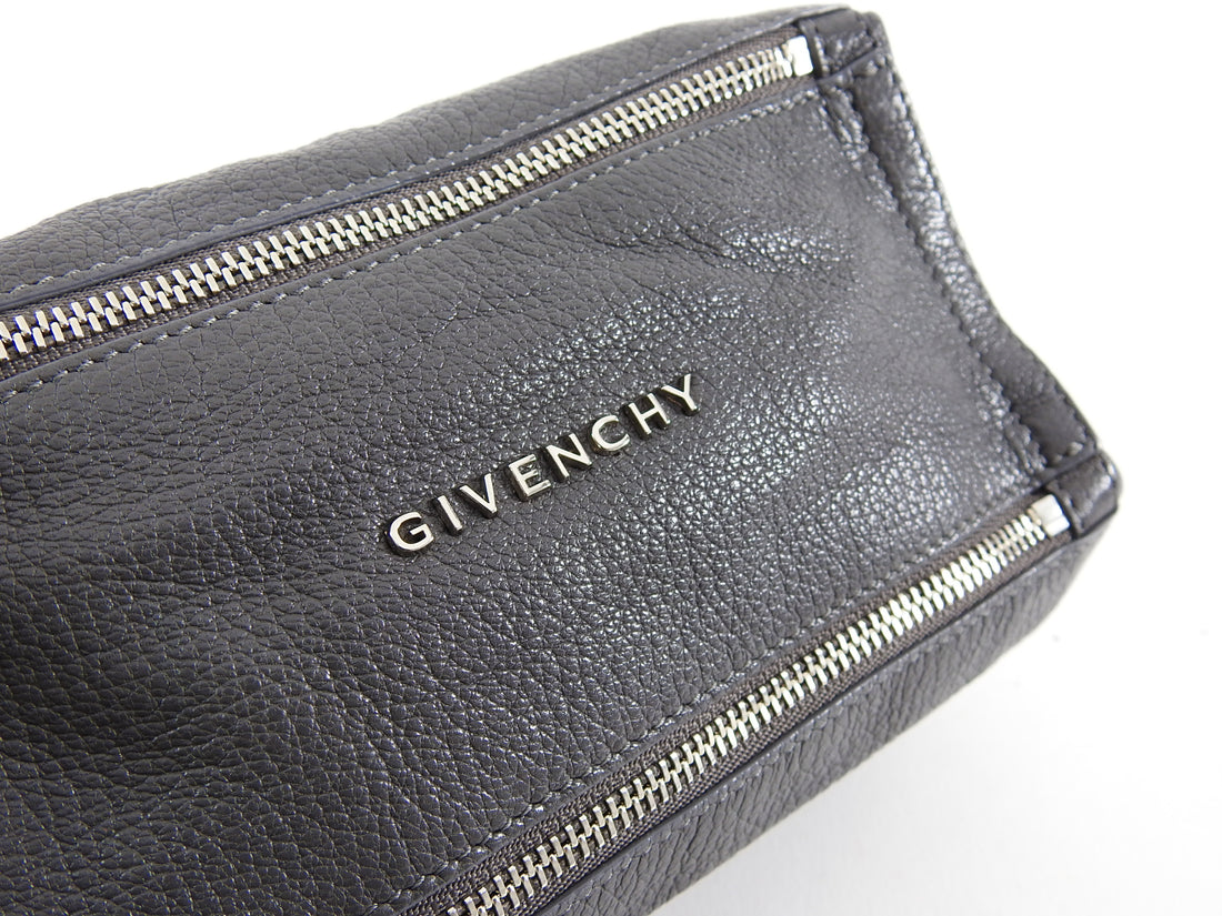 Givenchy Grey Mini Pandora Wristlet With Chain Strap