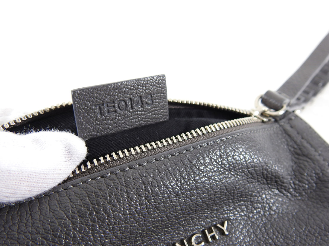 Givenchy Grey Mini Pandora Wristlet With Chain Strap