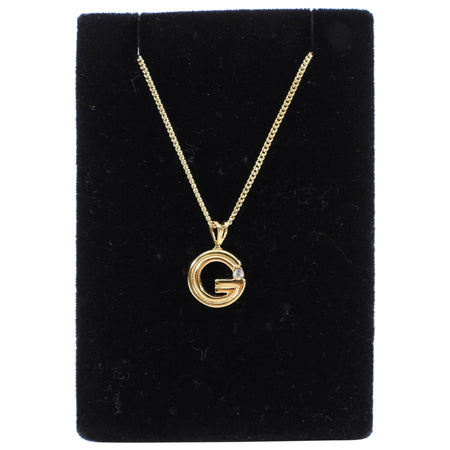 Givenchy Vintage 1980's G Pendant Necklace