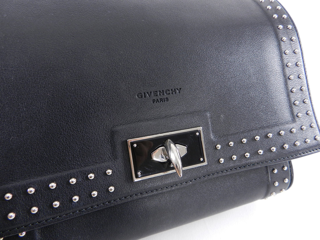 Givenchy Black Shark Tooth Mini Stud Shoulder Bag