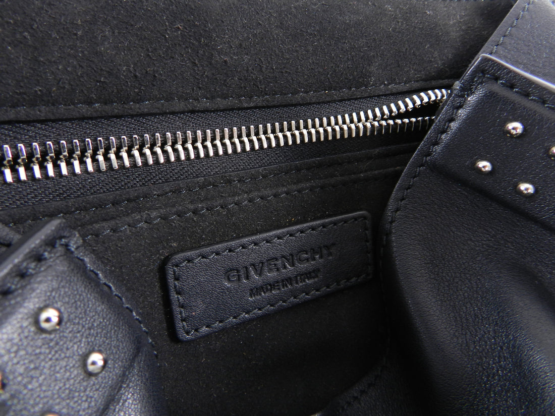 Givenchy Black Shark Tooth Mini Stud Shoulder Bag