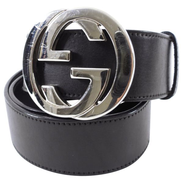 Gucci Storm Grey Leather Interlocking GG Buckle 95/38 Belt – Queen Bee of  Beverly Hills