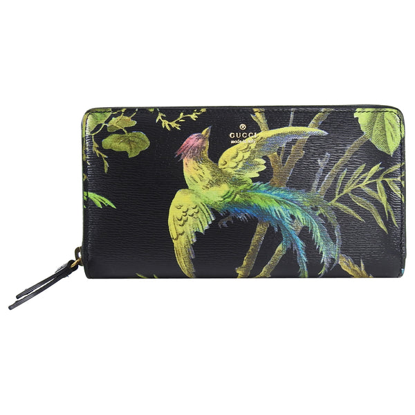 小物 GUCCI Tian Tropical Bird Bifold Wallet Tian Bird Gucci Tian Card Holder Gucci Multicolor GG Supreme