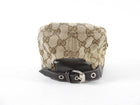 Gucci Brown Monogram Canvas Newsboy Hat with Grommets