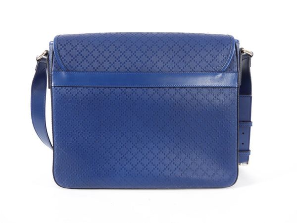 Gucci Blue Diamante Flap Messenger Bag Medium QFB1AZBRB7000