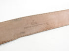 Gucci GG Logo Buckle Pewter Leather Belt - 40 / L