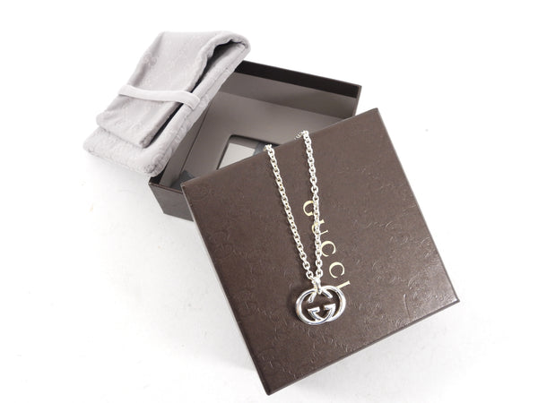 Gucci britt silver outlet double g necklace