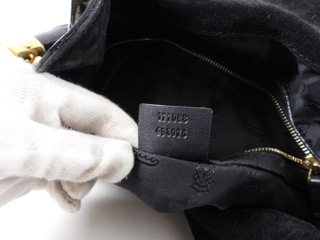 Gucci Patent Leather Ombre Indy Hobo Bag