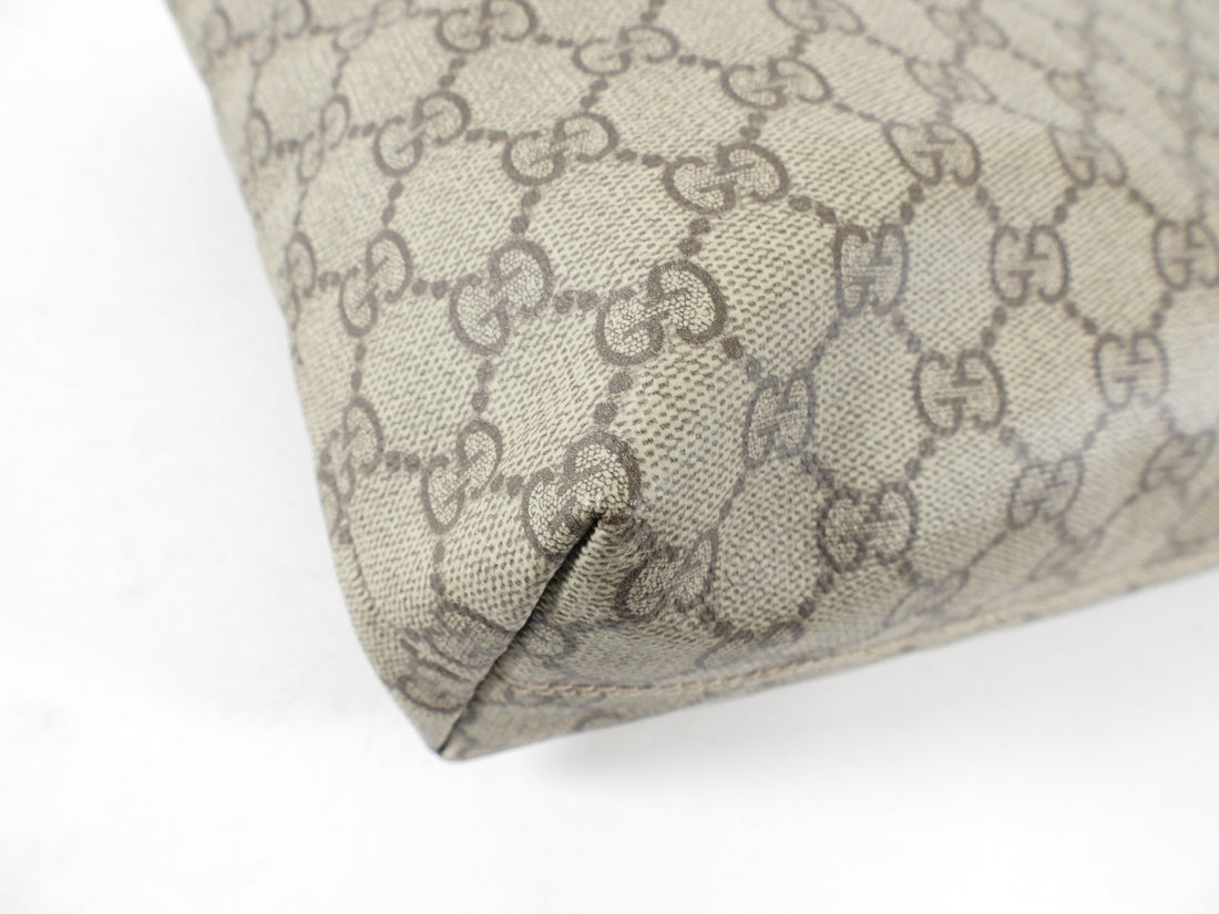 Gucci Monogram Supreme Small Ivory Tote Bag