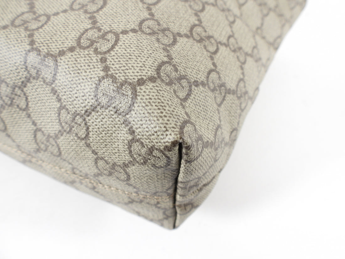 Gucci Monogram Supreme Small Ivory Tote Bag