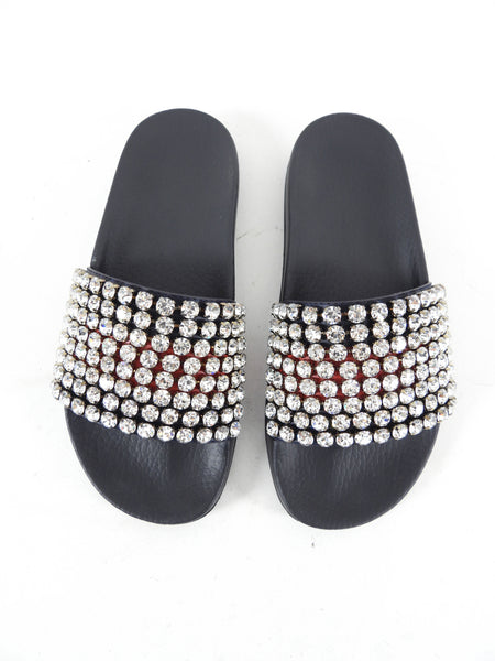 Gucci slides best sale with rhinestones