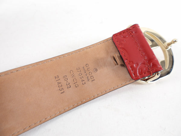 Gucci GG Torchon Belt in Red 80 / 32 - More Than You Can Imagine