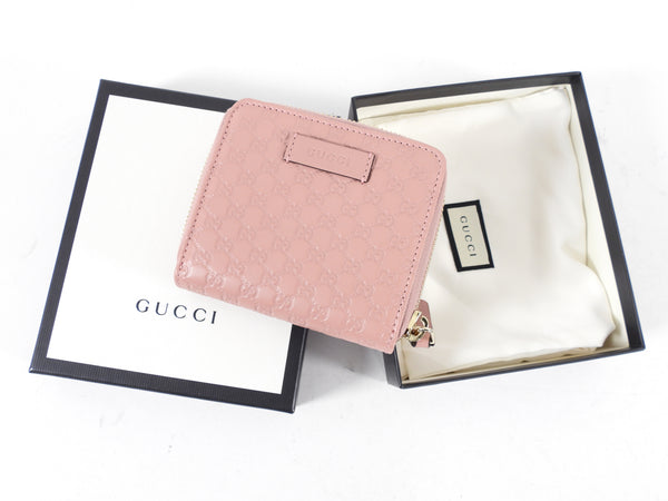 New Gucci Microguccissima GG Logo Black Zipper Leather Wallet 449395 