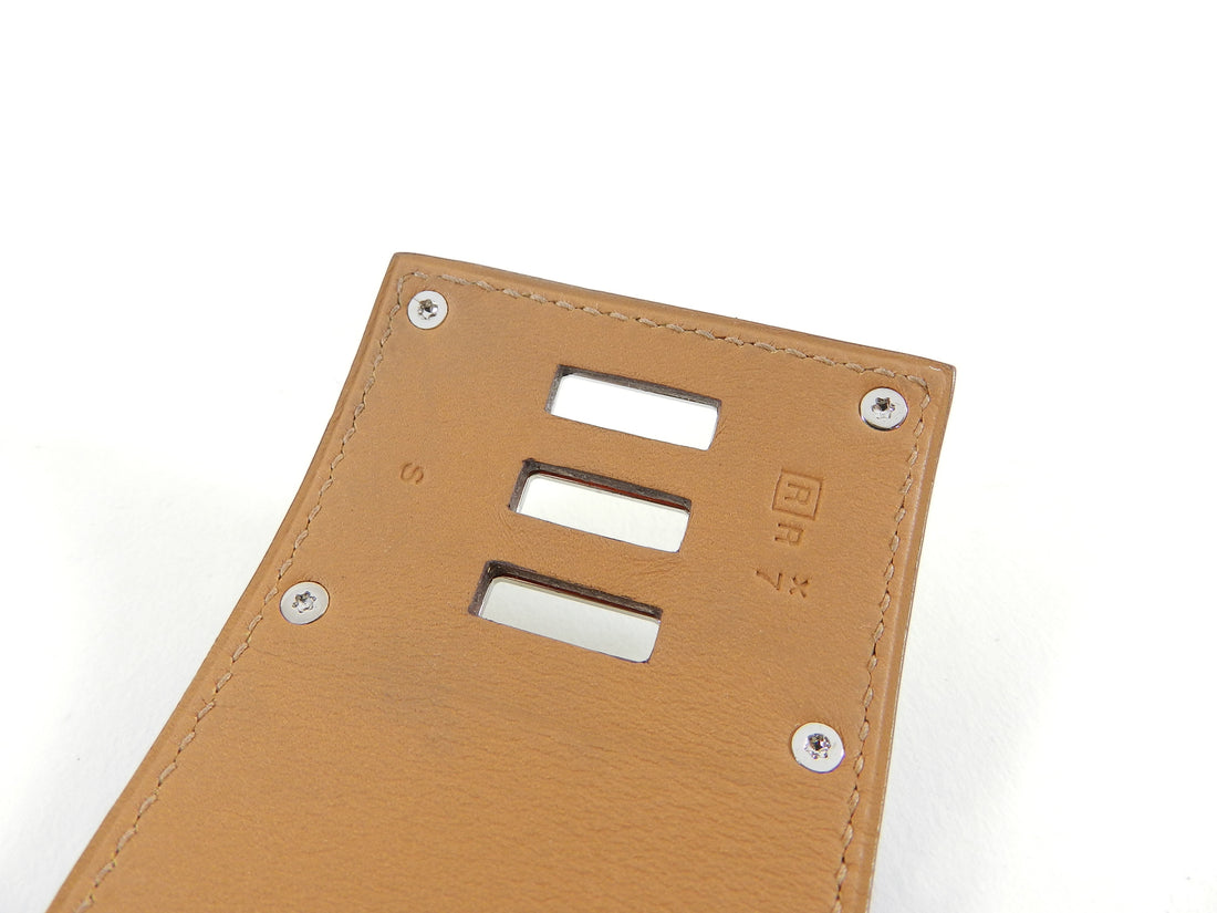 Hermes Kelly Extreme Orange Epsom Leather Cuff Bracelet