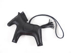 Hermes Rodeo MM Noir Black Leather Bag Charm