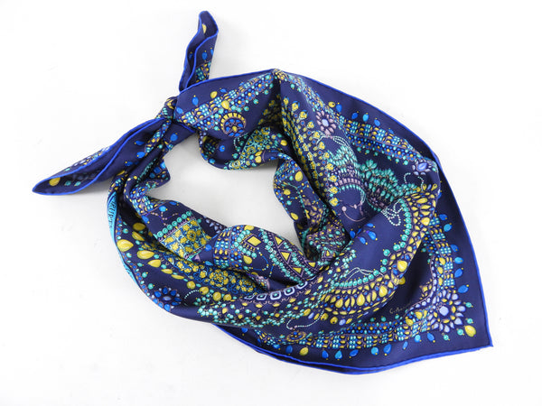 An Hermes silk scarf with all navy – Permanent Style