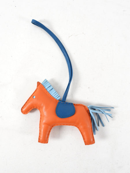 Hermes Gri Gri Rodeo MM Horse Bag charm Orange / Celeste Blue – I MISS YOU  VINTAGE