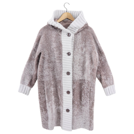 Herno Resort Limited Edition Shearling Knit Coat - S