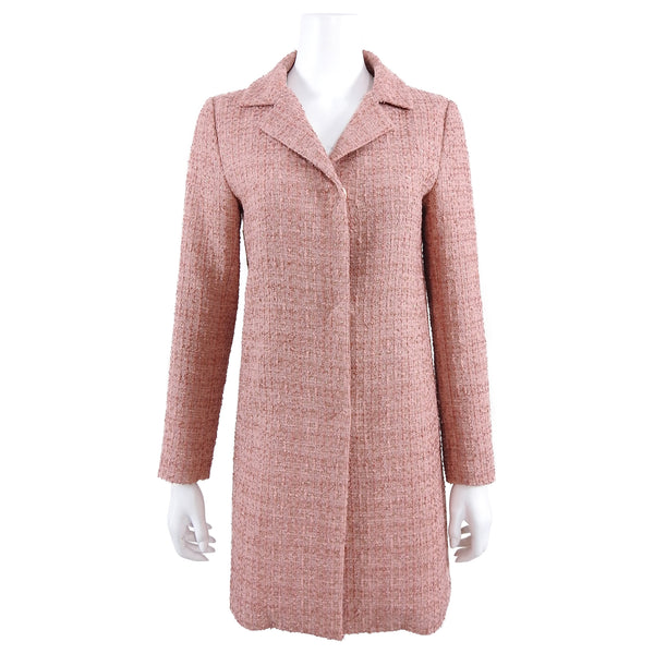 Herno Pink Quartz Tweed Spring Coat IT42 USA – I MISS YOU