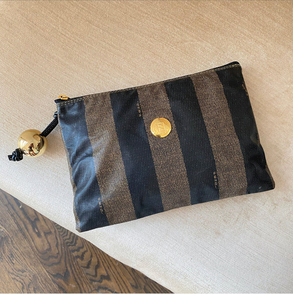 90's Fendi Pequin Makeup Bag-Mini Pillbox Bag - Shop Quirk