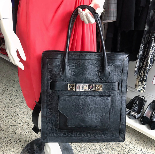 Proenza Schouler PS11 Large Black Leather Tote Bag I MISS