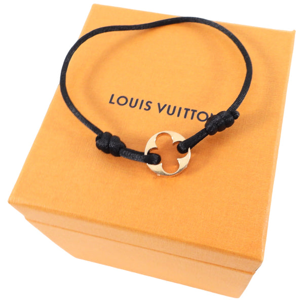 Louis Vuitton Black Cord 18K White Gold Empreinte Bracelet