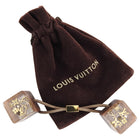 Louis Vuitton Light Brown Acrylic Cube Logo Hair Elastic Tie