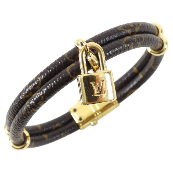 Louis Vuitton Keep It Twice Double Monogram Canvas Padlock Charm Bracelet –  STYLISHTOP