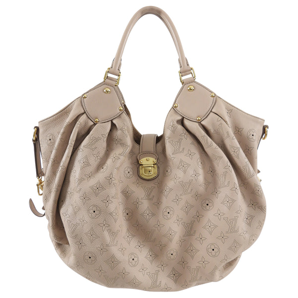 LOUIS VUITTON MAHINA LEATHER BEIGE TOTE # MB0028 for